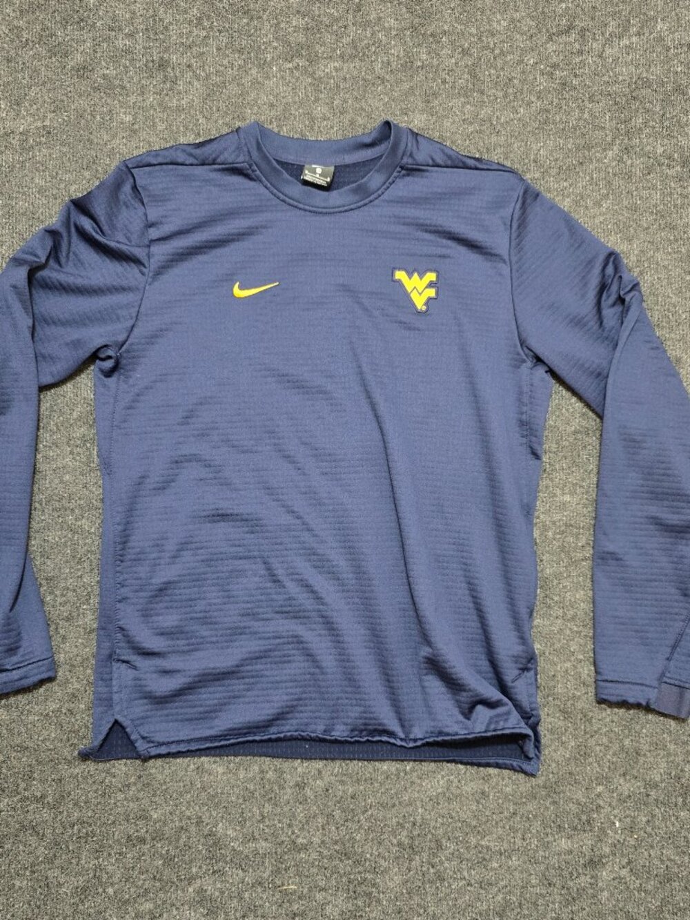 Nike West Virginia Mountaineers Men’s M Long Sleeve Shirt Navy Dri‑Fit WVU Athle